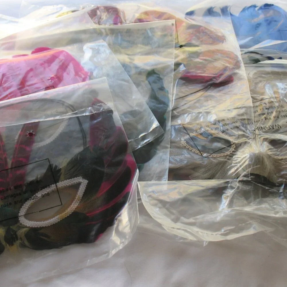 Halloween Mardi Gras Feather Masks Lot and more